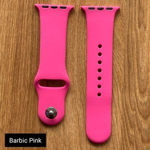 NEW BAND Barbic Pink Sport Silicone For Apple Watch